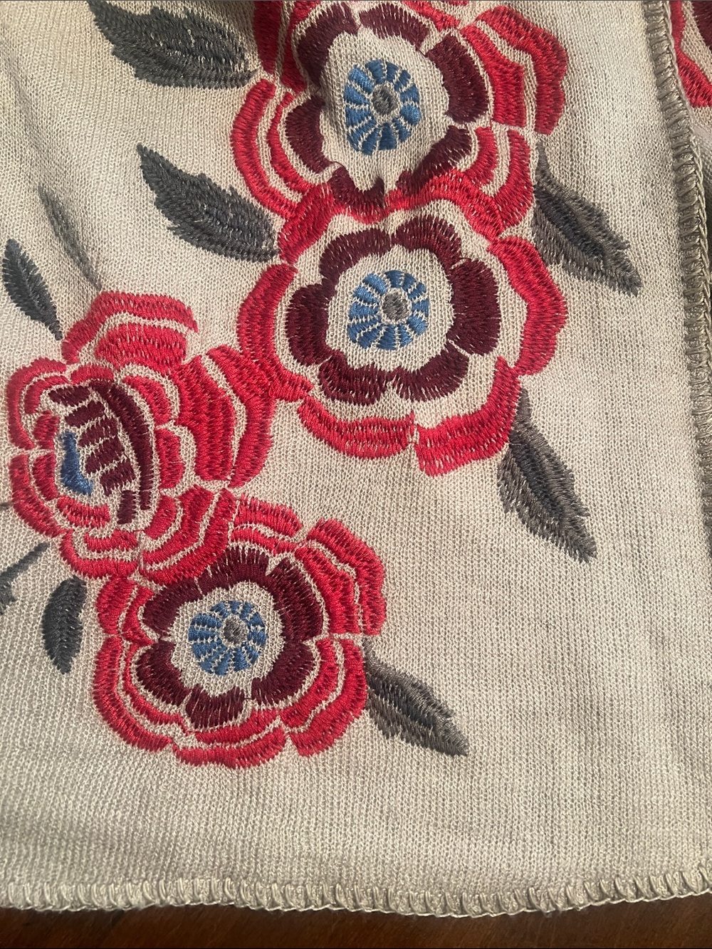 Johnny Was hooded crewel embroidered duster from the Biya collection L - Picture 3 of 5